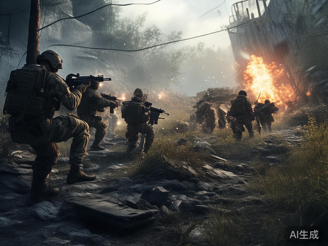 另一款热度飙升的游戏是和平精英。它的真实军事场景和